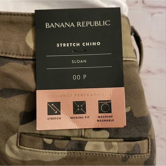 NWT Banana Republic "Sloan" Camo Jeans Ankle Length Pants sz.00P fits sz 0 also - Picture 5 of 7